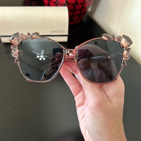 🕵️‍♀️ Mystery Box Show 11/16 🕵️‍♀️ Jimmy Choo 25th Anniversary Pink Sunglasses - Picture 3 of 12
